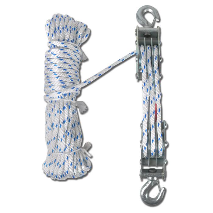 Palan manuel Proplus pour 180 kg avec corde de 20 mètres