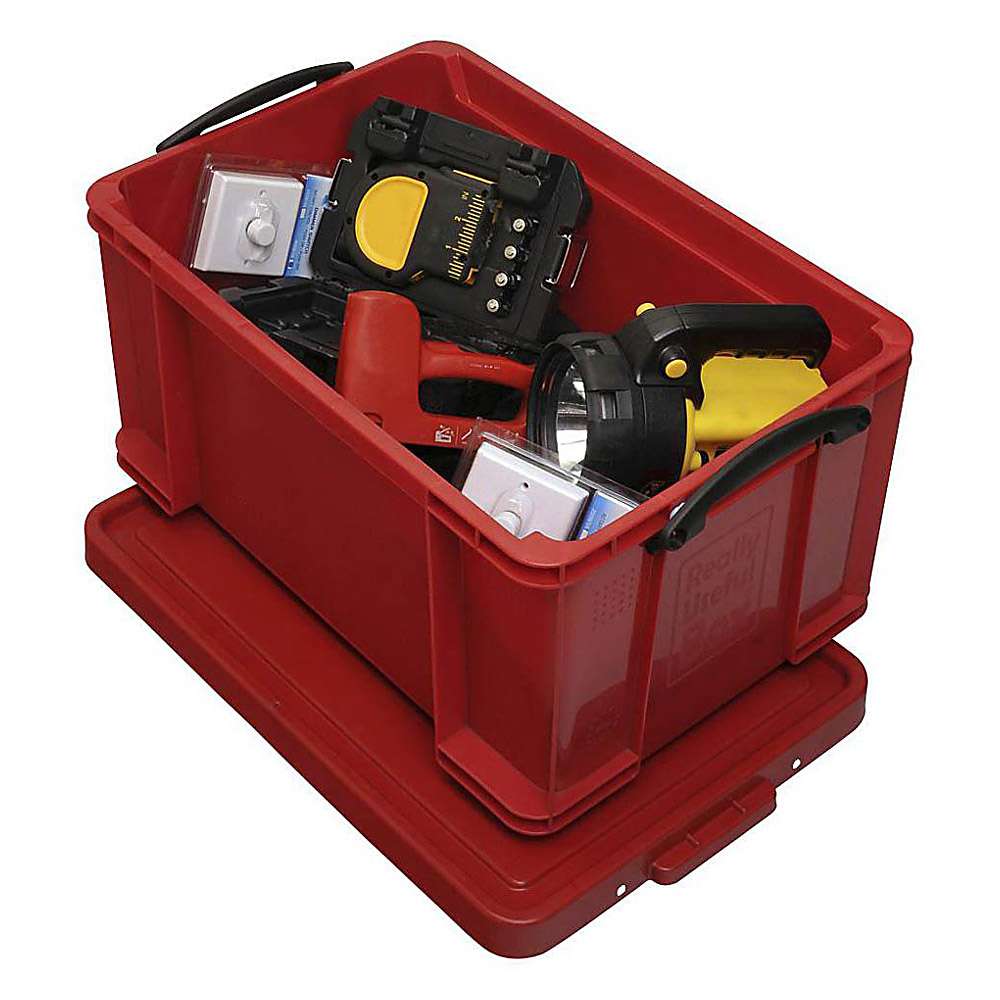 KADAX Boîte empilable en plastique PP, boîte de rangement en différentes  tailles, boîtes de rangement pour mur d'outils, boîtes de rangement (rouge